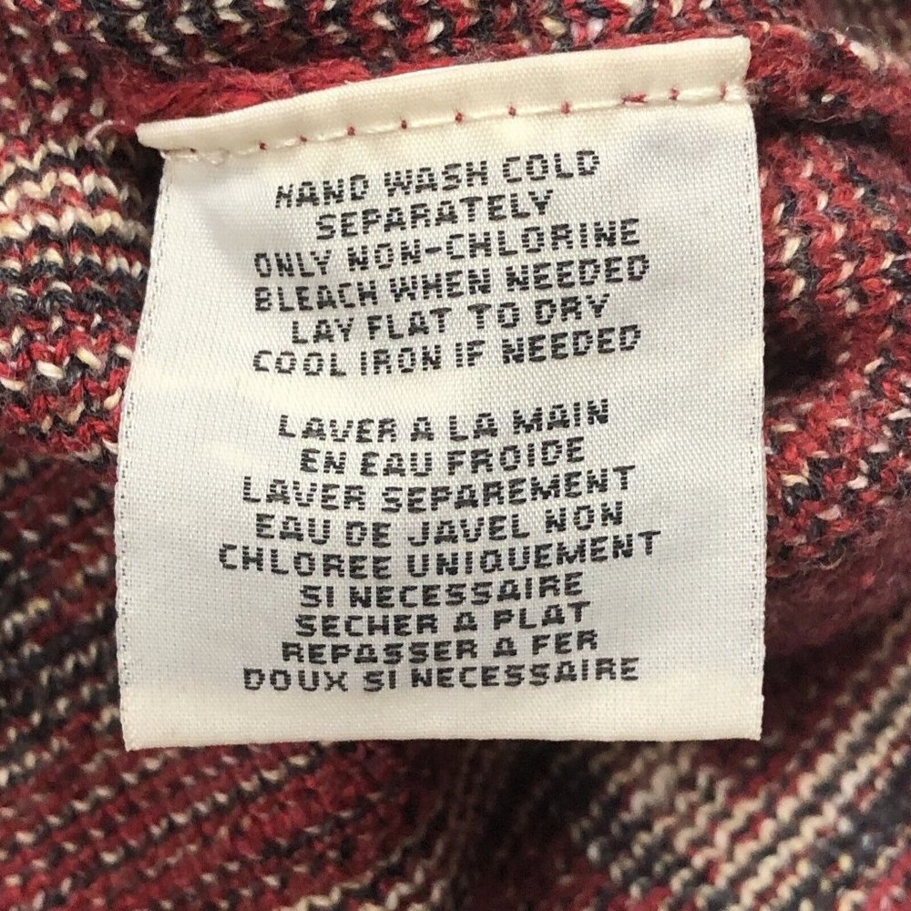 Denim & Supply Ralph Lauren Hooded Cotton Southwestern Cross Red Sweater Large - Picture 5 of 8